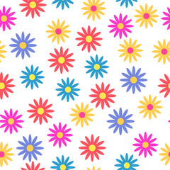 seamless flowers pattern. Delicate petals and vibrant blossoms create an artistic and vintage botanical illustration. Perfect for wallpaper, fabric, wrapping paper and more.