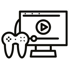 Video Games icon vector image. Can be used for New Media.