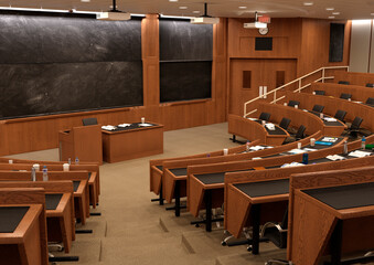 3D Rendering College Classroom