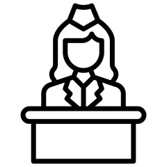 Hospitality Industry icon vector image. Can be used for Industry.