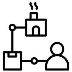 Supply Chain icon vector image. Can be used for Industry.