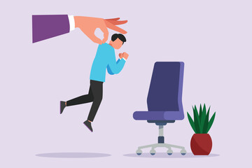 Change job or career. Improvement or progression concept. Colored flat vector illustration isolated.