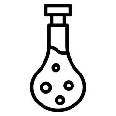 Flask icon vector image. Can be used for Science.