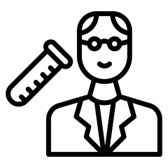 Scientist icon vector image. Can be used for Science.