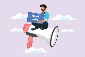 Change job or career. Improvement or progression concept. Colored flat vector illustration isolated.