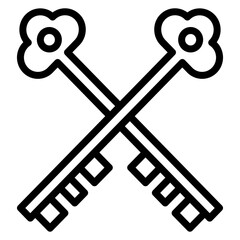 Key icon vector image. Can be used for Prison.