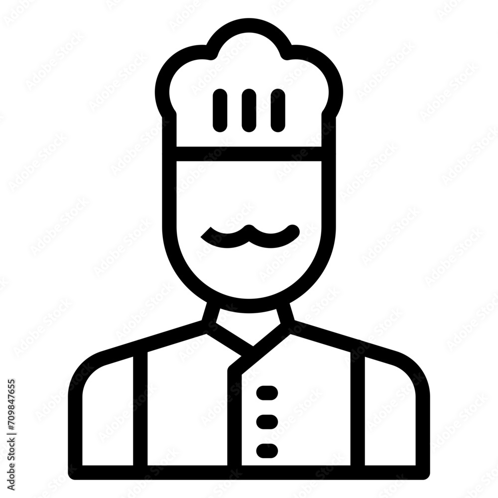 Poster chef icon vector image. can be used for cleaning and dusting.