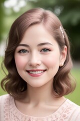 Fototapeta premium pretty vintage smile, shallow depth of field