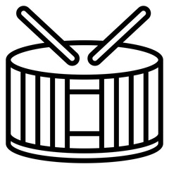 Drum icon vector image. Can be used for Instrument.