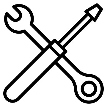 Tools icon vector image. Can be used for Instrument.