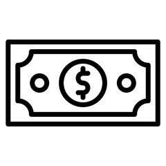 Dollar Bill icon vector image. Can be used for Trading.