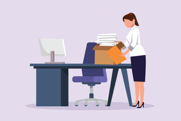 Change job or career. Improvement or progression concept. Colored flat vector illustration isolated.