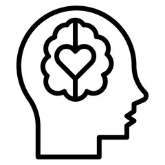 Mental Health icon vector image. Can be used for Psychology.