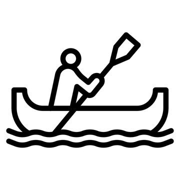 recommend clip art: Kayaking icon vector image. Can be used for Adventure.