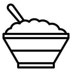 Porridge icon vector image. Can be used for Nutrition.