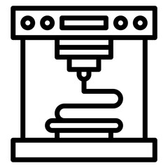 3d Printer icon vector image. Can be used for Printing.