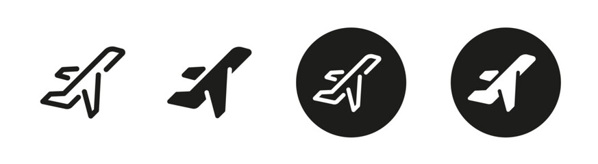 Airplane vector icons . Plane icon set. Flight transport symbol. Travel illustration.