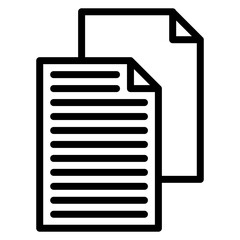 Two Pages icon vector image. Can be used for Printing.