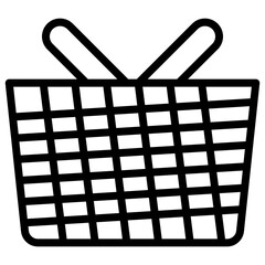 Basket icon vector image. Can be used for Carnival.