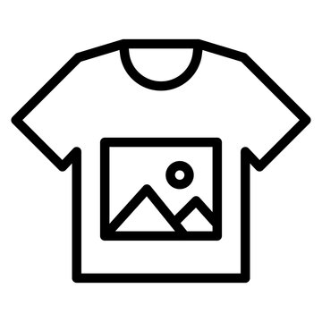 Shirt Print icon vector image. Can be used for Printing.