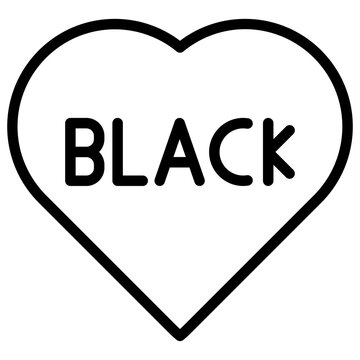 Black Heart icon vector image. Can be used for Carnival.