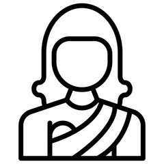 Sari icon vector image. Can be used for Carnival.
