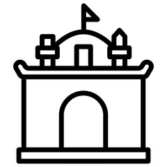 Temple icon vector image. Can be used for Carnival.