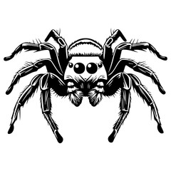 jumping spider vector illustration