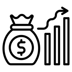 Profit icon vector image. Can be used for Supply Chain.