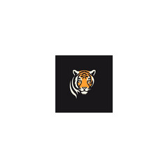 minimalist tiger design logo