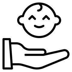 Postnatal Care icon vector image. Can be used for Child Adoption.