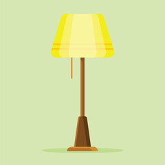 Floor lamp icon. Subtable to place on furniture, interior, etc.	