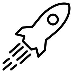 Rocket icon vector image. Can be used for Shooting.