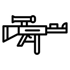 Rifle icon vector image. Can be used for Shooting.