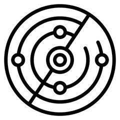 Radar icon vector image. Can be used for Shooting.