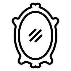 Magic Mirror icon vector image. Can be used for Fairytale.