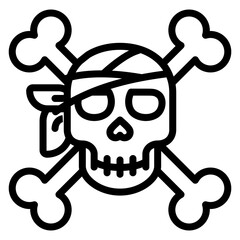 Pirate icon vector image. Can be used for Fairytale.