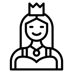 Queen icon vector image. Can be used for Fairytale.