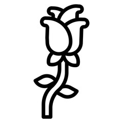 Rose icon vector image. Can be used for Fairytale.