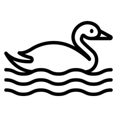 Swan icon vector image. Can be used for Fairytale.