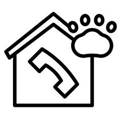 House Call Vet icon vector image. Can be used for Veterinary.