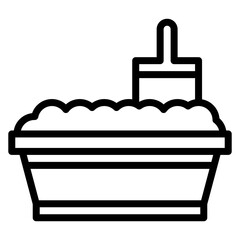 Litter Box icon vector image. Can be used for Veterinary.