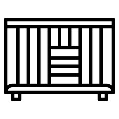 Playpen icon vector image. Can be used for Veterinary.