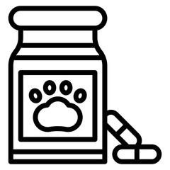 Pet Vitamins icon vector image. Can be used for Veterinary.