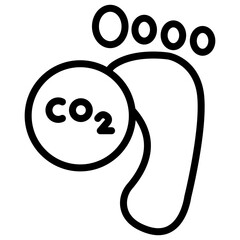 Carbon Footprint icon vector image. Can be used for Global Warming.