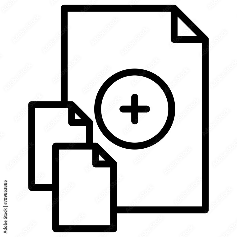 Poster add file icon vector image. can be used for documents and files.
