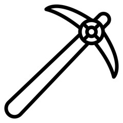 Obraz premium Pickaxe icon vector image. Can be used for Agriculture.