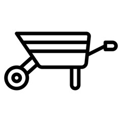 Wheelbarrow icon vector image. Can be used for Agriculture.