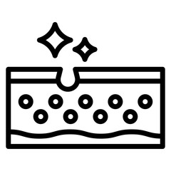 Pore icon vector image. Can be used for Cosmetology.