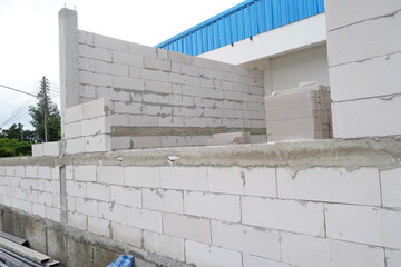 Lightweight Concrete , sand for equipment construction building houses and architecture background.